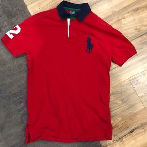 Near mint vintage polo big horse collared shirt